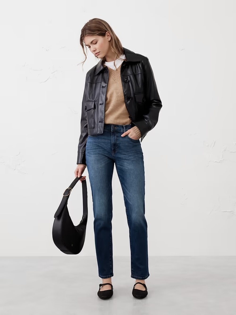 Curvy Girlfriend, Dark Denim - Womens Jeans